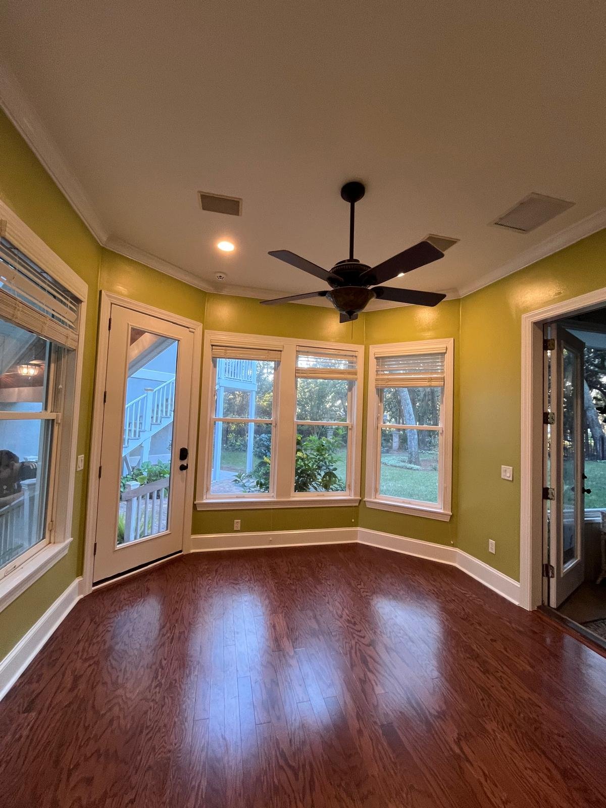 Freshly painted interior room